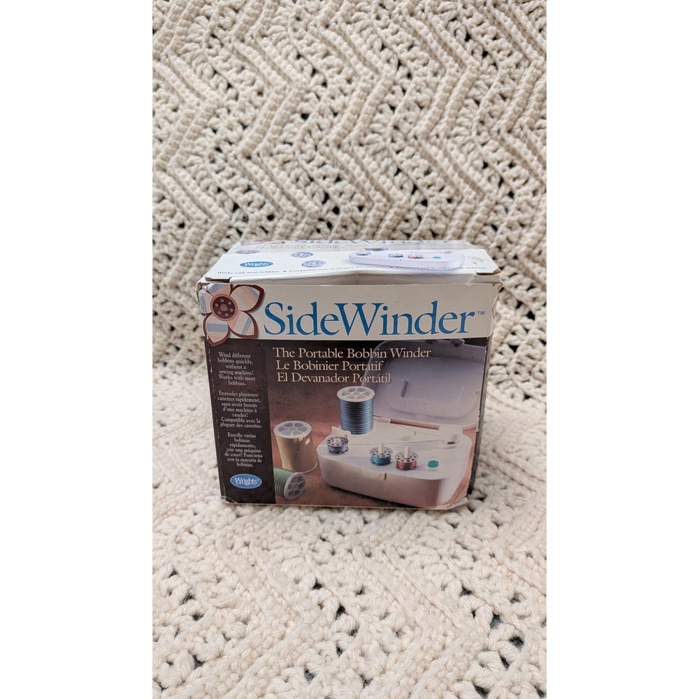 Wrights SideWinder Portable Bobbin‎ Winder White Sewing Machine Tool 881767